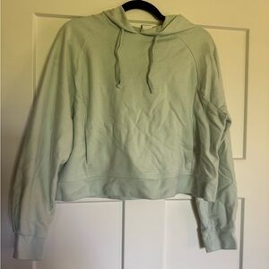 All in Motion Green Relaxed Crop Sweatshirt Hoodie